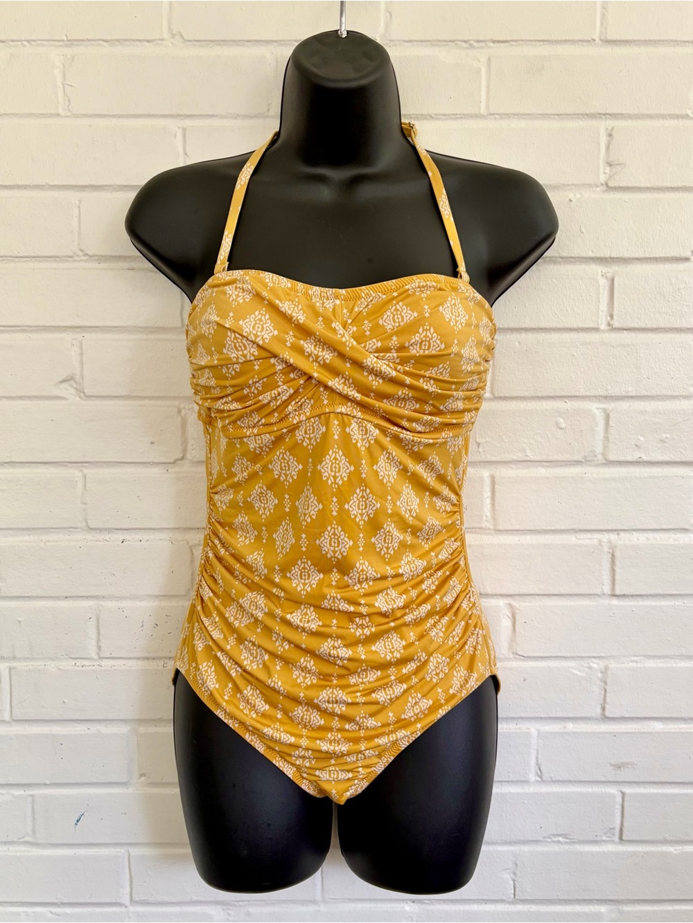 Garnet Hill Yellow & White Patterned One-Piece, SZ 6 EUC - Picture 2 of 8